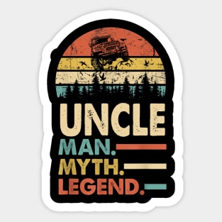 Uncle Man Myth Legend Vintage Jeep For Mens Papa Father's Day Jeep gift Sticker